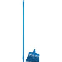 Angle Broom Head with Handle, X-Coarse Bristles, 12", Polyester, Blue Par Equipment