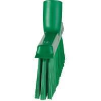 Dustpan Broom with Angled Thread, Medium Bristles, 10", Polyester, Green Par Equipment