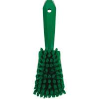 Brosse &agrave; r&eacute;curer avec manche court, Soies Doux, Longueur de 10-1/2", Vert Par Equipment