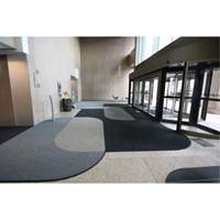 Supreme Knob Entrance Matting, Wiper/Scraper, 6-1/2' x 75-1/2' x 7/16", Charcoal Par Equipment
