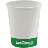 Gobelets en papier compostable chaud/froid &agrave; paroi simple, 8 oz, Multicolore Par Equipment