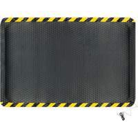 Tapis conductible Hog Heaven, 4' la x 6' lo, 5/8" &eacute;paisseur, Noir/Jaune, Nitrile Par Equipment