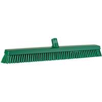 Heavy-Duty Push Broom, Fine/Stiff Bristles, 24", Green JQ212 | Par Equipment