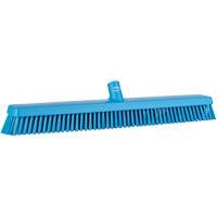 Heavy-Duty Push Broom, Fine/Stiff Bristles, 24", Blue JQ213 | Par Equipment