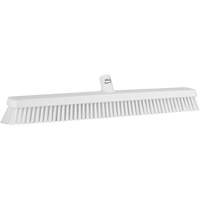 Heavy-Duty Push Broom, Fine/Stiff Bristles, 24", White Par Equipment