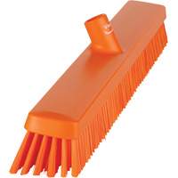 Heavy-Duty Push Broom, Fine/Stiff Bristles, 24", Orange JQ218 | Par Equipment