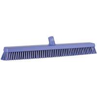 Heavy-Duty Push Broom, Fine/Stiff Bristles, 24", Purple JQ219 | Par Equipment