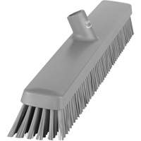 Heavy-Duty Push Broom, Fine/Stiff Bristles, 24", Grey Par Equipment