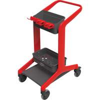HyGo Mobile Cleaning Station, 30.7" x 20.9" x 40.6", Plastic/Stainless Steel, Red JQ265 | Par Equipment
