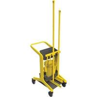 HyGo Mobile Cleaning Station, 30.7" x 20.9" x 40.6", Plastic/Stainless Steel, Yellow JQ267 | Par Equipment