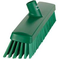 Push Broom Head, Fine/Stiff Bristles, 16-1/2", Polyester/Polypropylene, Green Par Equipment