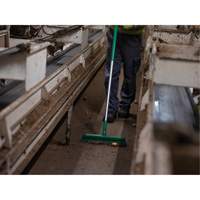 Push Broom Head, Fine/Stiff Bristles, 16-1/2", Polyester/Polypropylene, Green Par Equipment