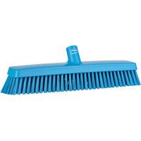 Push Broom Head, Fine/Stiff Bristles, 16-1/2", Polyester/Polypropylene, Blue Par Equipment