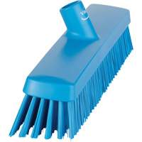 Push Broom Head, Fine/Stiff Bristles, 16-1/2", Polyester/Polypropylene, Blue Par Equipment