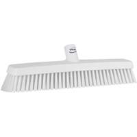 Push Broom Head, Fine/Stiff Bristles, 16-1/2", Polyester/Polypropylene, White Par Equipment