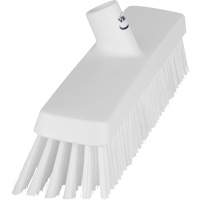 Push Broom Head, Fine/Stiff Bristles, 16-1/2", Polyester/Polypropylene, White Par Equipment