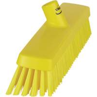 Push Broom Head, Fine/Stiff Bristles, 16-1/2", Polyester/Polypropylene, Yellow Par Equipment