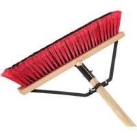 Push Broom with Braced Handle, 18", Medium, PVC Bristles Par Equipment