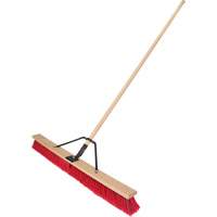 Push Broom with Braced Handle, 36", Medium, PVC Bristles Par Equipment