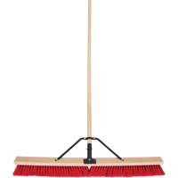 Push Broom with Braced Handle, 36", Medium, PVC Bristles Par Equipment