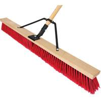Push Broom with Braced Handle, 36", Medium, PVC Bristles Par Equipment