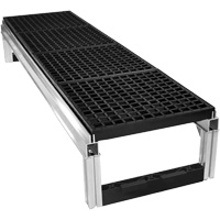 Trousse de plateforme de travail modulaire en aluminium &agrave; drainage ouvert FOUNDATION, 18" la x 72" pr, Capacit&eacute; de 400 lb, Enti&egrave;rement soud&eacute; Par Equipment
