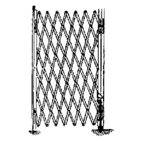 Galvanized Folding Security Gates, Fixed Single Folding, 4' L x 6' H Expanded Par Equipment