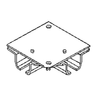Ceiling Mount Curtain Partition 90° Corner Connector Par Equipment
