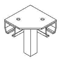 Floor Mount Curtain Partition 90° Corner Connector Par Equipment