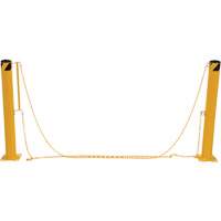 Syst&egrave;me de bornes de protection et chaînes pour quai, Acier, 42" h x 6-5/8" la, Jaune Par Equipment