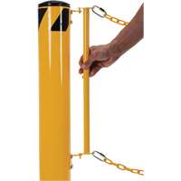 Syst&egrave;me de bornes de protection et chaînes pour quai, Acier, 42" h x 6-5/8" la, Jaune Par Equipment