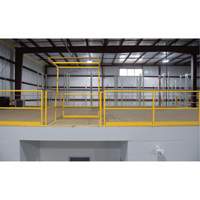 Mezzanine Safety Gate, 68-1/2" L x 42" H, 80-1/16" Raised, Yellow KI289 | Par Equipment
