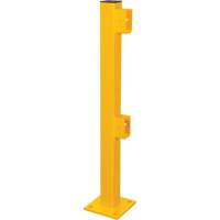 End Post for Light-Duty Guard Rails, Steel, 42" H, Safety Yellow Par Equipment