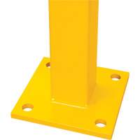 Corner Post for Light-Duty Guard Rails, Steel, 42" H, Safety Yellow Par Equipment