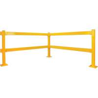 Lift-Out Guard Rail, Steel, 3' L x 4" H, Safety Yellow Par Equipment