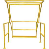 Mezzanine Safety Gate, 70" L x 77" H, 78" Raised, Yellow Par Equipment