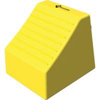 Cale de roue ultra-robuste pour l'exploitation mini&egrave;re Checkers Safety sans support, PEHD, Jaune, 14-1/2" la x 17-1/2" p x 16" h Par Equipment