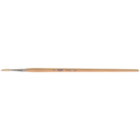 Pure White Bristle Round Marking Paint Brush, 3/16" Brush Width, White China, Wood Handle Par Equipment