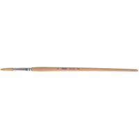 Pure White Bristle Round Marking Paint Brush, 9/32" Brush Width, White China, Wood Handle Par Equipment