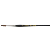 Black Pointed Bristle Artist Brush, 4 mm Brush Width, Camel Hair, Wood Handle Par Equipment