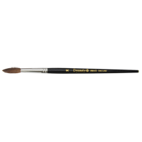 Black Pointed Bristle Artist Brush, 5.7 mm Brush Width, Camel Hair, Wood Handle Par Equipment