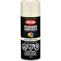 Peinture &agrave; pulv&eacute;riser tout en un Fusion, Blanc Dover, Brillant, 12 oz, Canette a&eacute;rosol Par Equipment