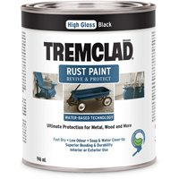 Peinture antirouille &agrave; base d'eau Tremclad, 946 ml, Canette, Noir Par Equipment