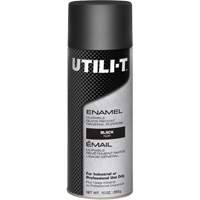 UTILI-T General Purpose Enamel Spray Paint, Black, Gloss, 10 oz./283 g, Aerosol Can Par Equipment