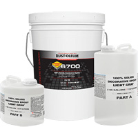 &eacute;poxy d&eacute;coratif 100 % de solides 6700, 3 gal., &eacute;poxy, Tr&egrave;s brillant, Gris Par Equipment