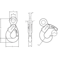 Alloy Steel Eye-Type Self-Locking Hooks Par Equipment