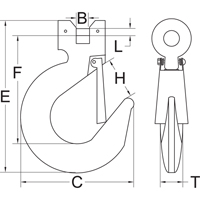 Crochet &agrave; manille avec clapet - calibre 70 Par Equipment