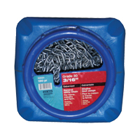 Chaînes galvanis&eacute;es par immersion &agrave; chaud, Acier au carbone, 3/16" x 150' (45,7 m) l, Calibre 30, Charge d'utilisation 630 lb (0,315 tonnes) Par Equipment