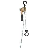 Heavy Duty Gold Series Lever Chain Hoist, 10' Lift, 500 lbs. (0.25 tons) Capacity, Alloy Steel Chain Par Equipment