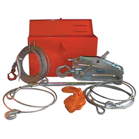 Tirfor<sup>®</sup> Wire Rope Hoist TU17 Rescue Kit , 5/16" Wire Diameter, 2000  lbs. (1 tons) Capacity LV073 | Par Equipment